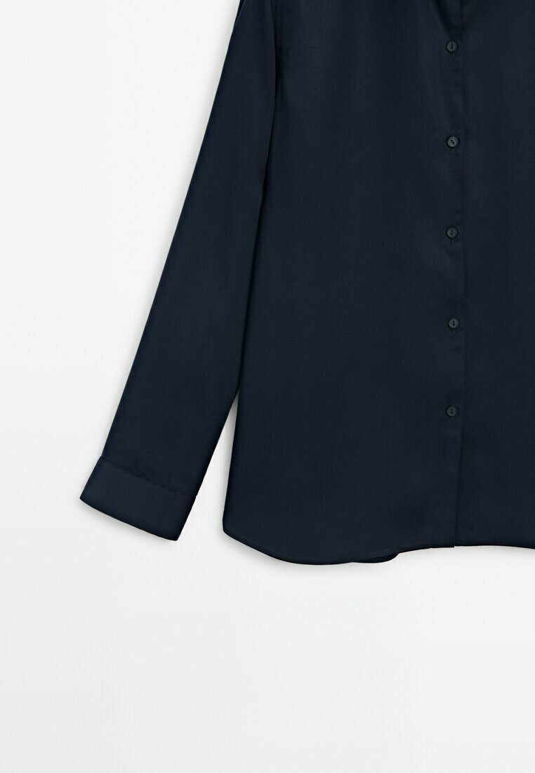 

Блузка на пуговицах LIGHTWEIGHT Massimo Dutti, темно-синий