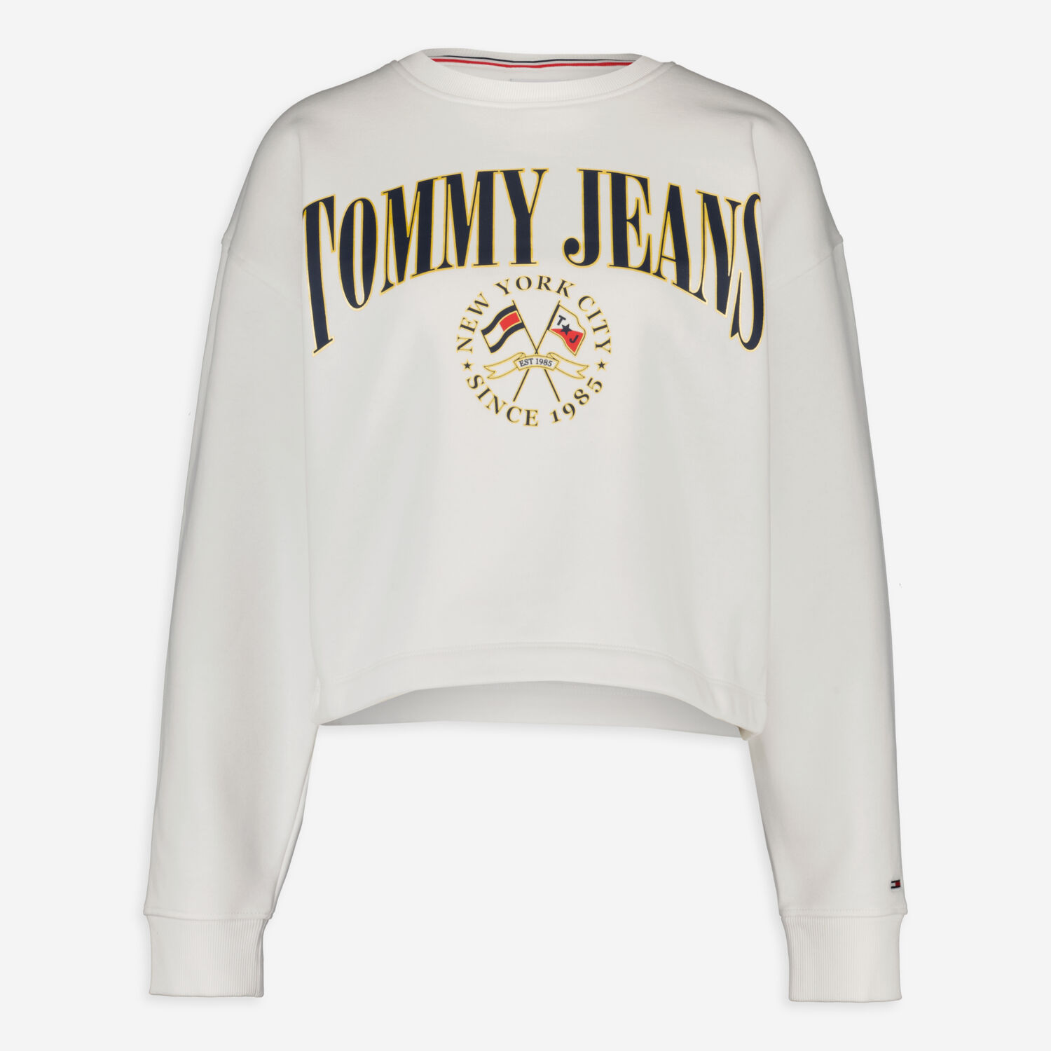 Белая толстовка с логотипом спереди Tommy Jeans