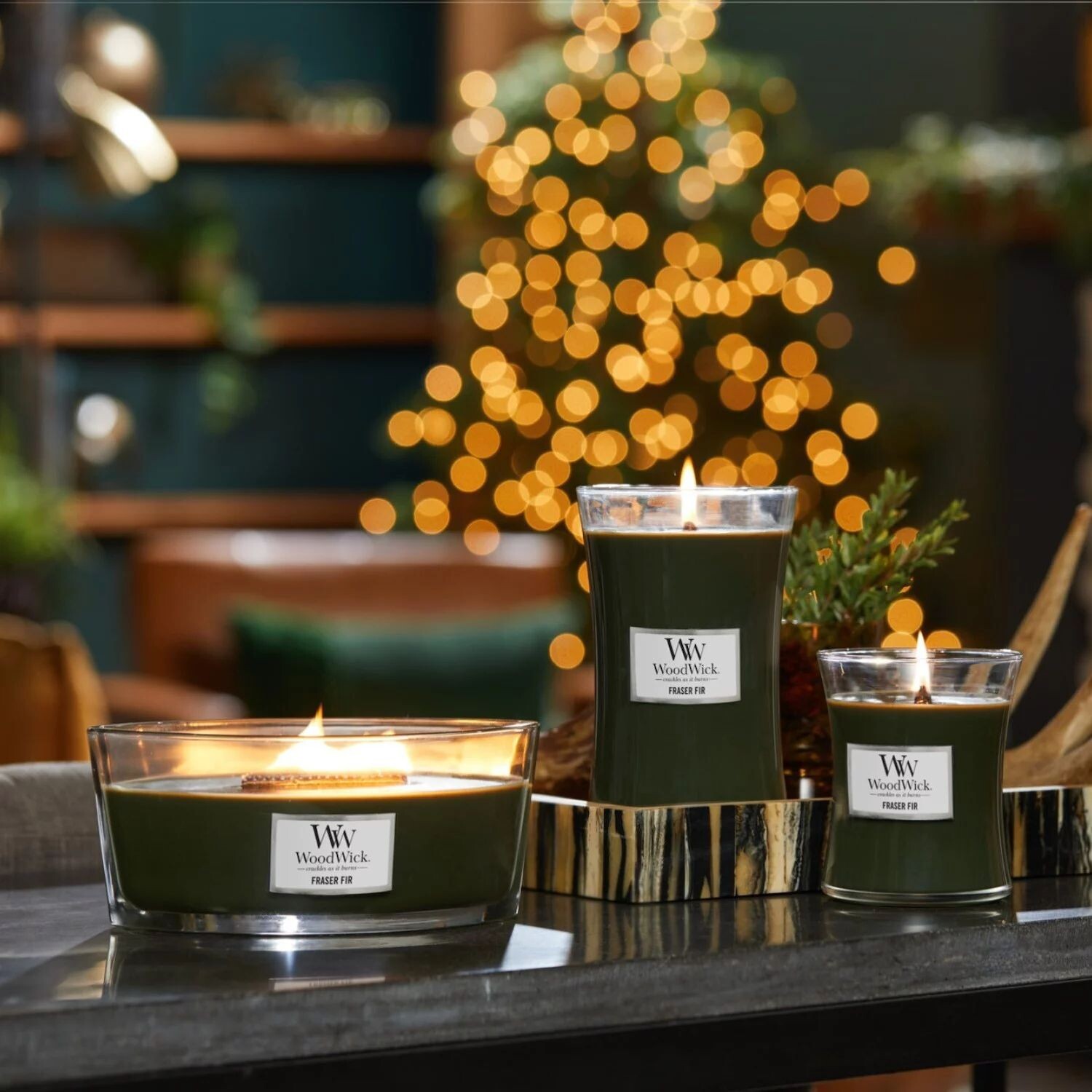 

WoodWick Fraser Fir Средняя свеча «Песочные часы»