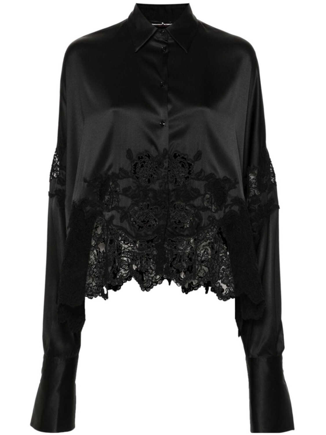 

Ermanno Scervino рубашка с кружевом, черный