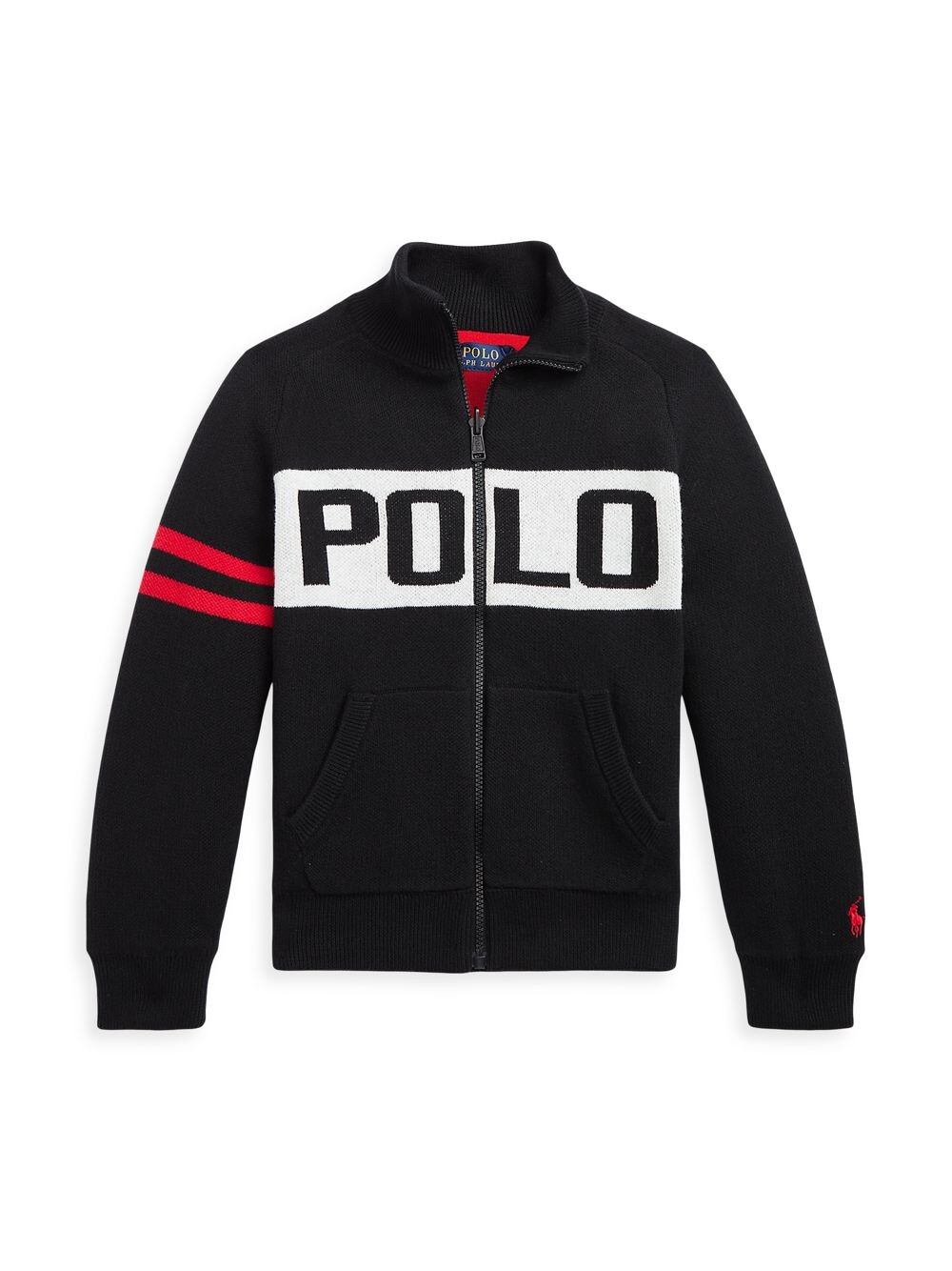 

Двусторонний свитер на молнии с логотипом Little Boy's & Boy's Polo Ralph Lauren, черный