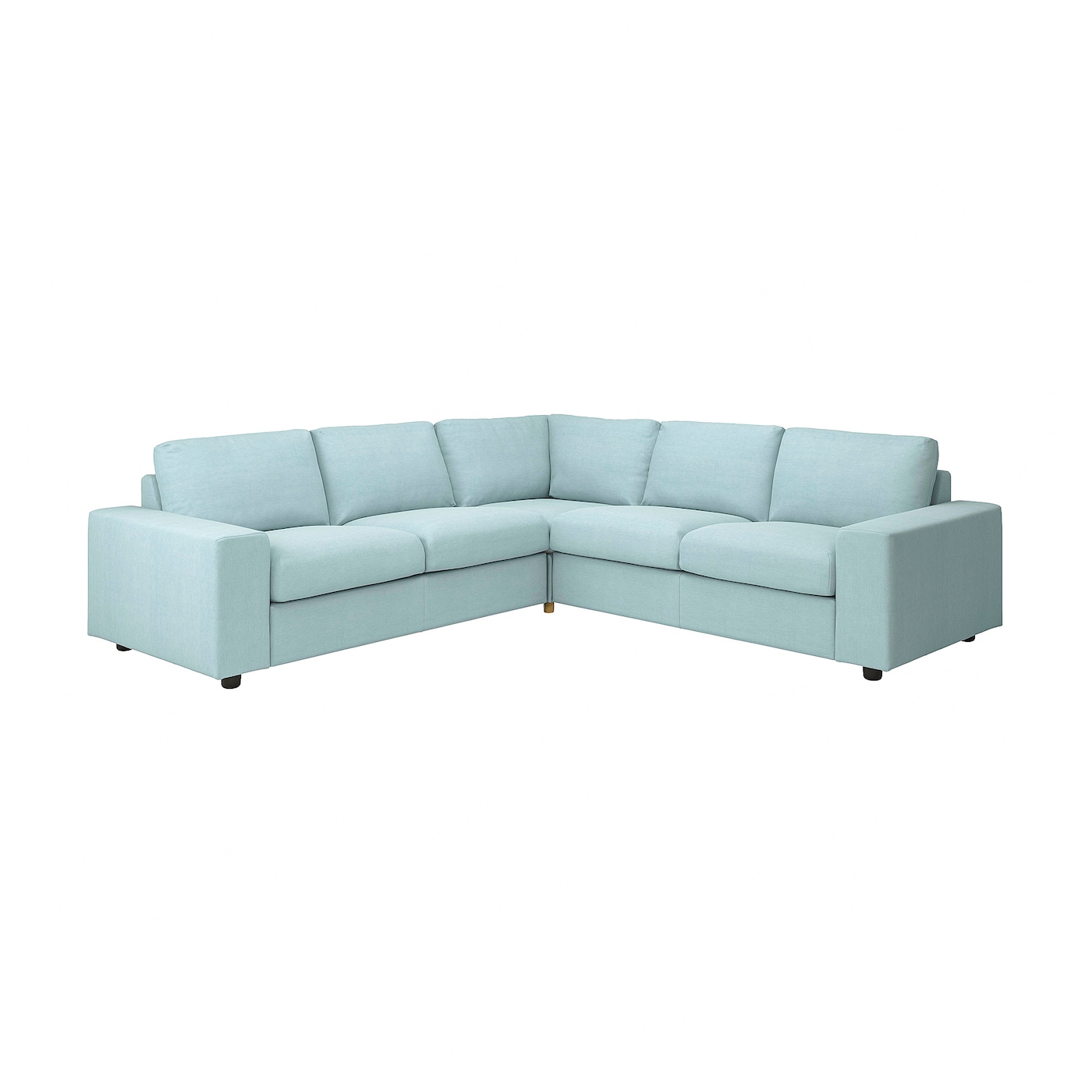 ВИМЛЕ 4-местный угловой диван, с широкими подлокотниками/Саксемара светло-синий VIMLE IKEA