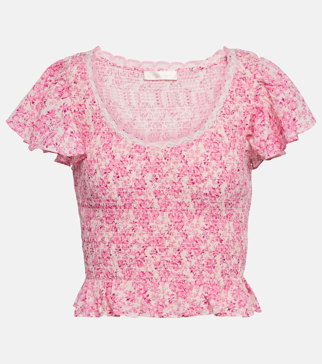 

Топ из хлопка Milta LOVESHACKFANCY, розовый