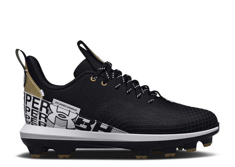 

Кроссовки Under Armour HARPER 7 LOW TPU GS 'BLACK WHITE GOLD', черный