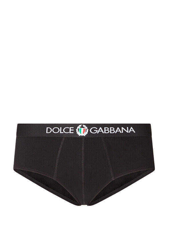 

Черная футболка с логотипом и тесьмой Dolce&Gabbana, Черный