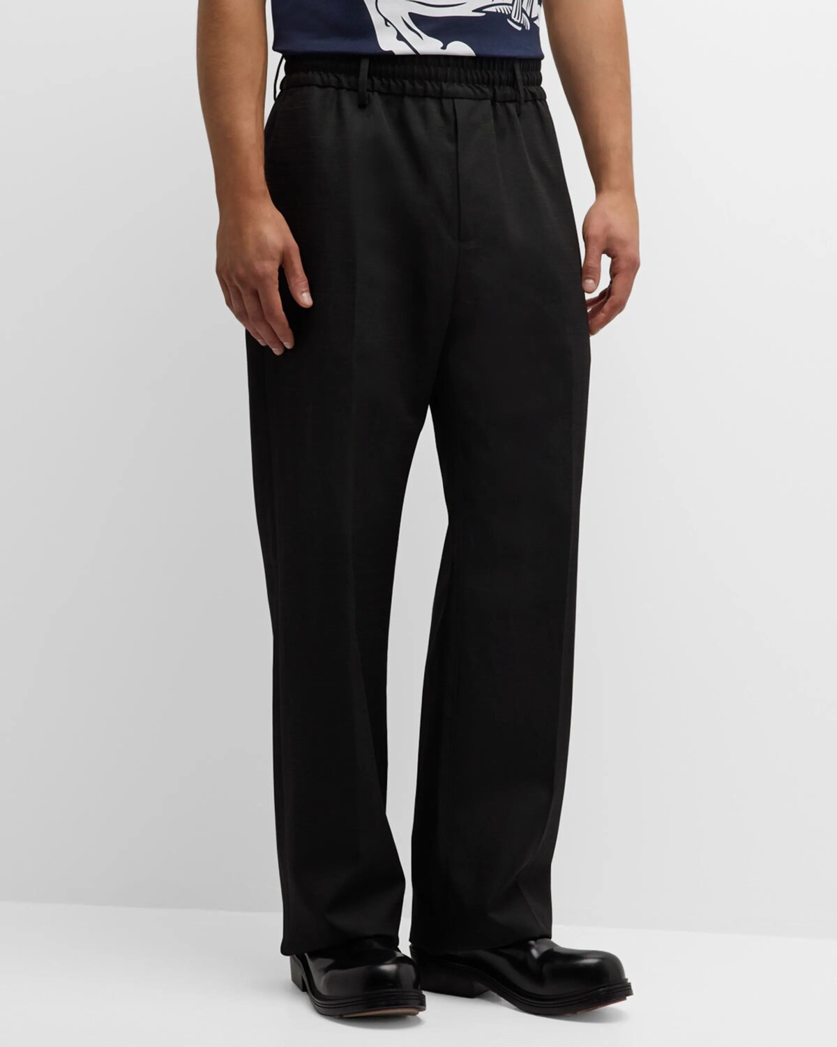 

Мужские брюки из смесовой шерсти и льна Burberry, цвет Green/Black