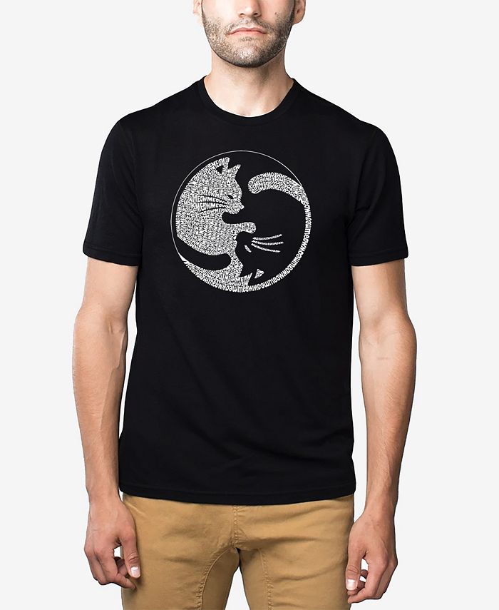 Мужская футболка премиум-класса с короткими рукавами Word Art LA Pop Art, цвет Black