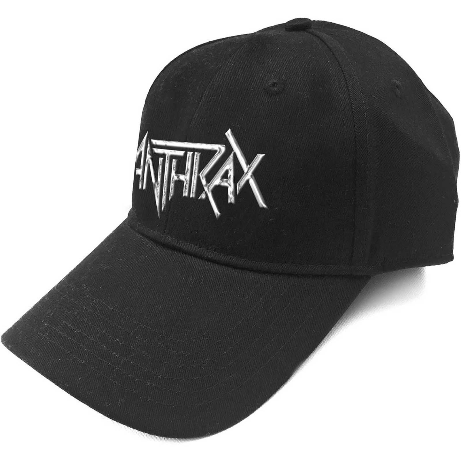 Бейсболка с логотипом Band и ремешком на спине Anthrax, черный бейсбольная кепка snapback с логотипом band trooper brim iron maiden черный