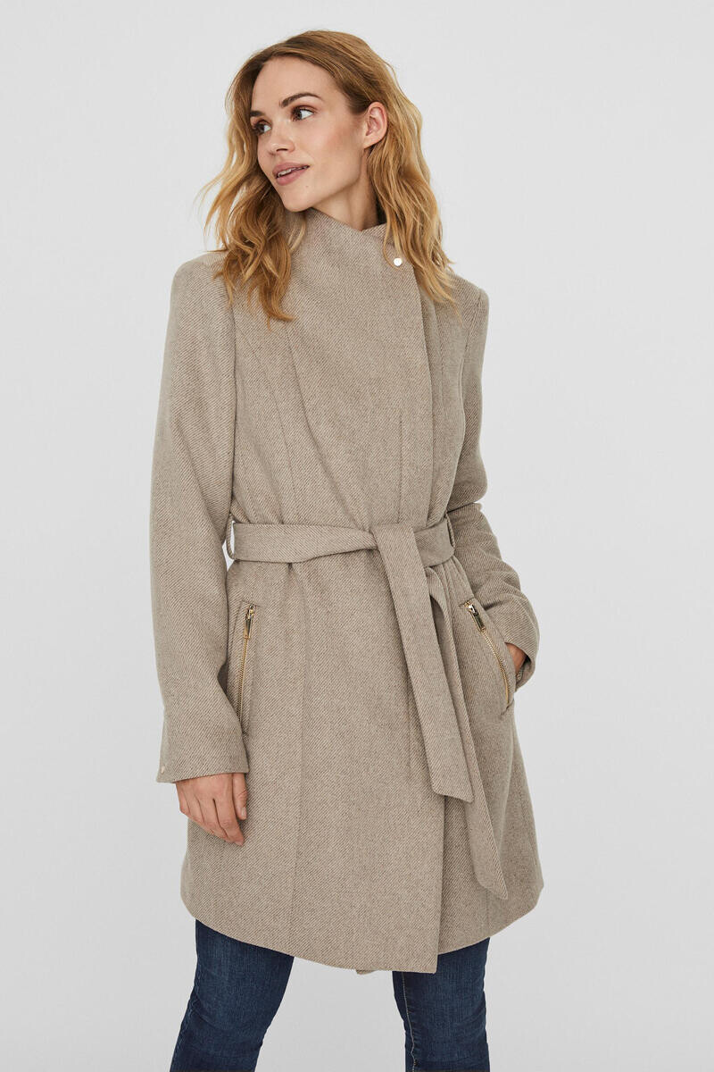 

Тканевое пальто с длинными рукавами Vero Moda, бежевый