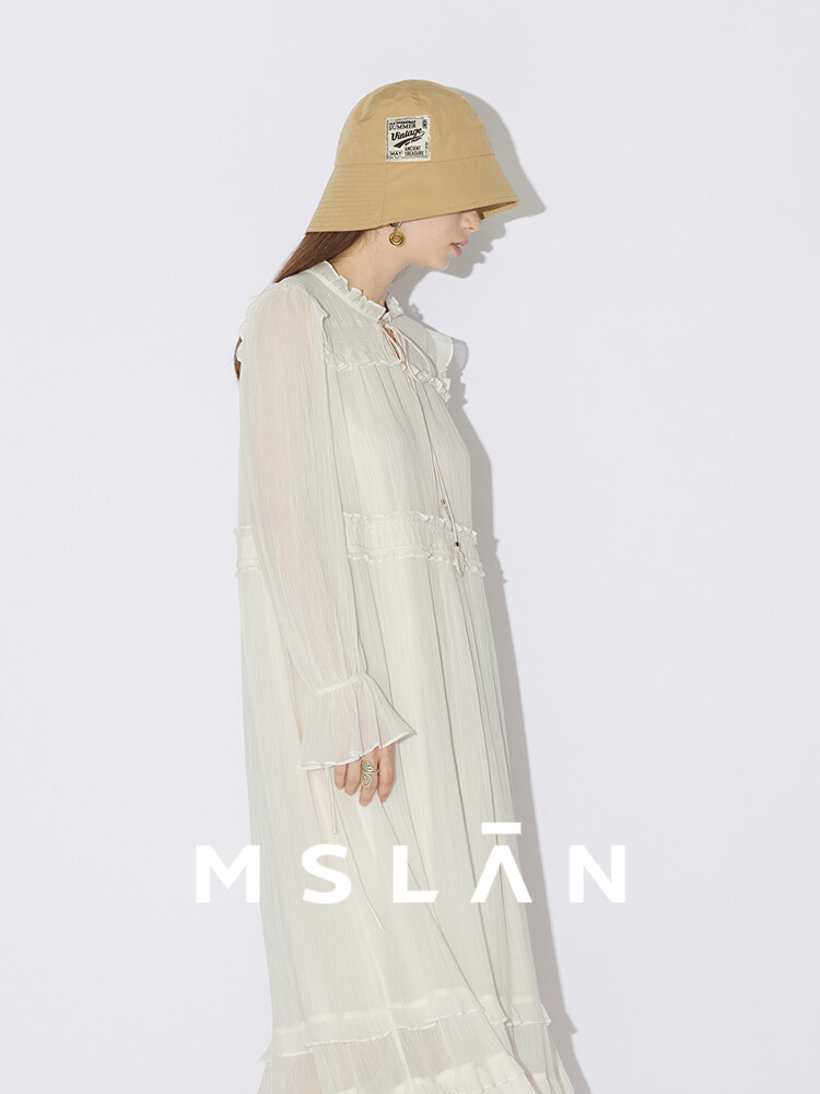 

Платье MSlan с рюшами по краям, черный