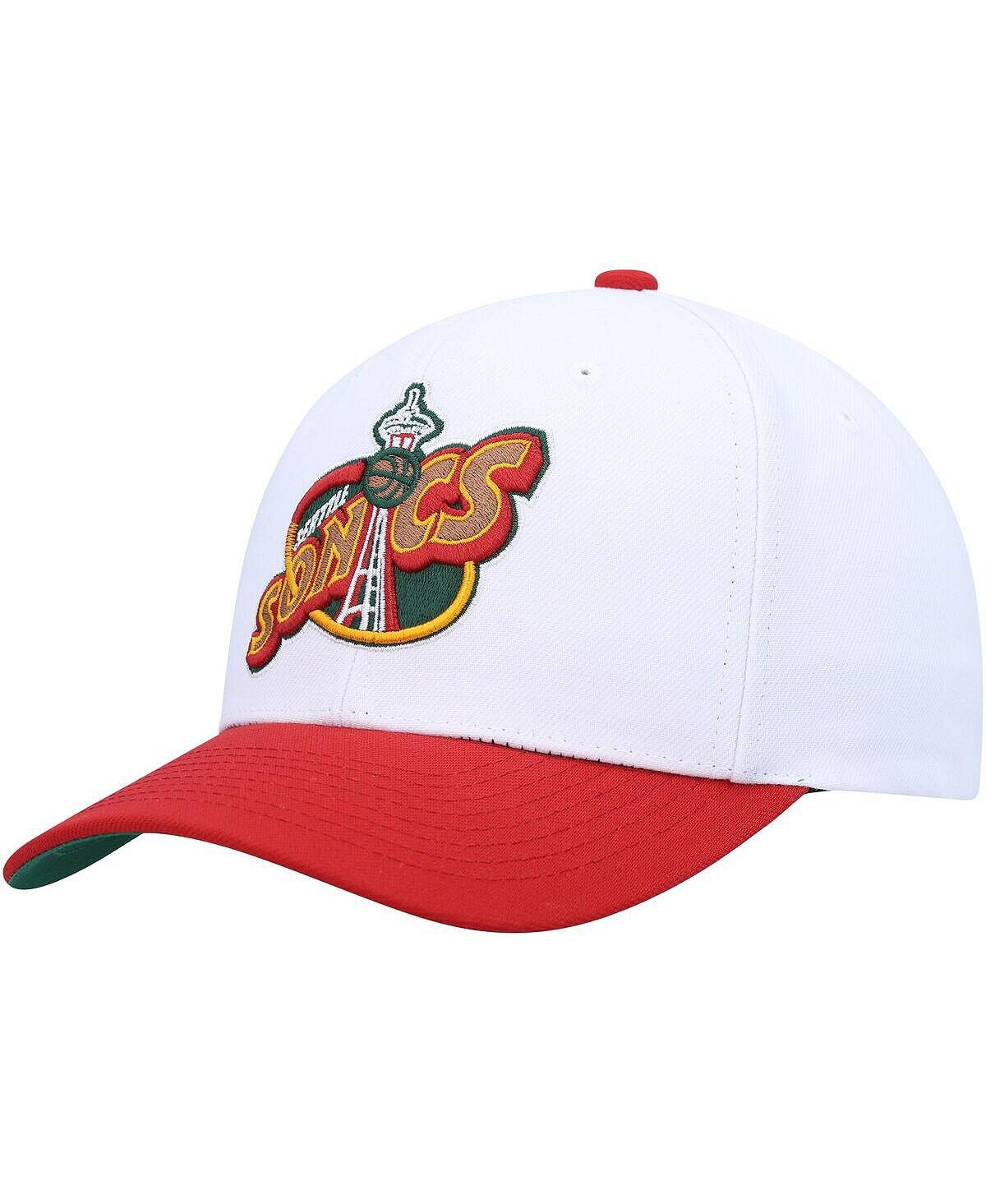 

Мужская бело-красная кепка Seattle SuperSonics Hardwood Classics Core 2-Tone 2.0 Pro Snapback Mitchell & Ness