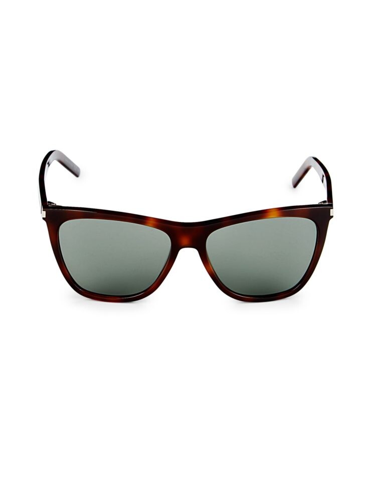 

Квадратные солнцезащитные очки 58MM Saint Laurent, цвет Havana