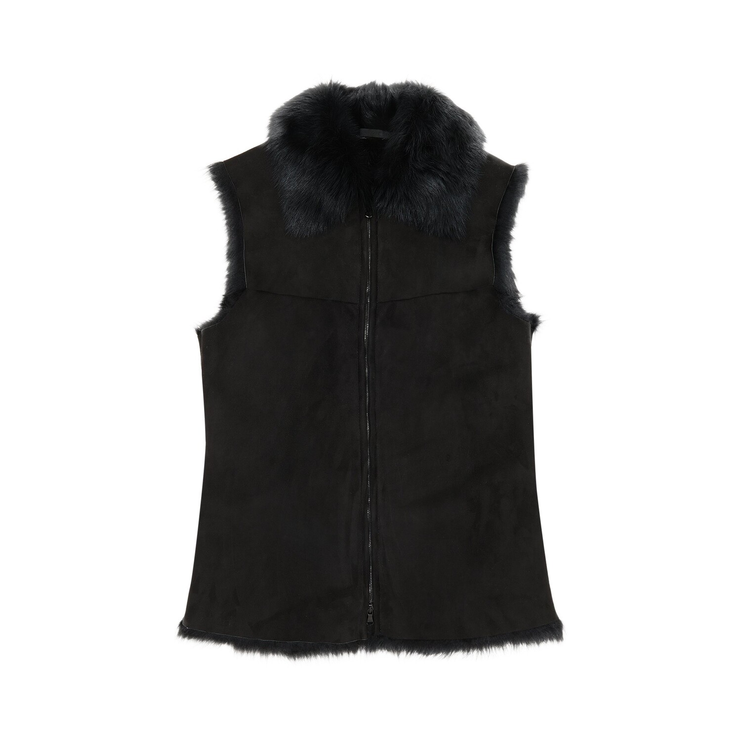 

Жилет Helmut Lang на меховой подкладке, цвет Черный