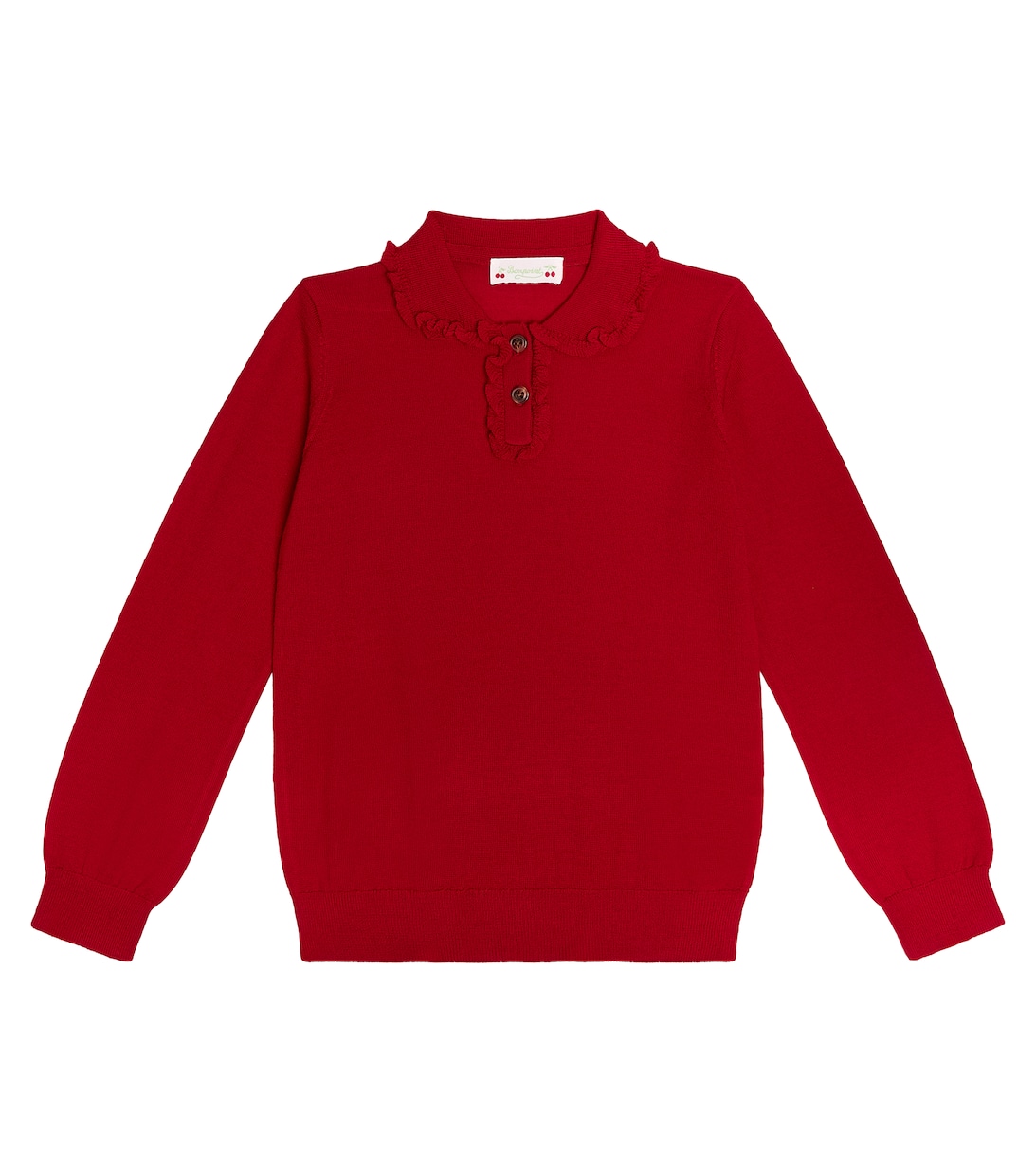 Шерстяной свитер брыня Bonpoint, красный