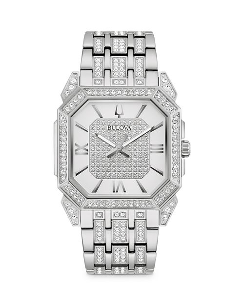 

Хрустальные часы, 40 мм Bulova, цвет Silver