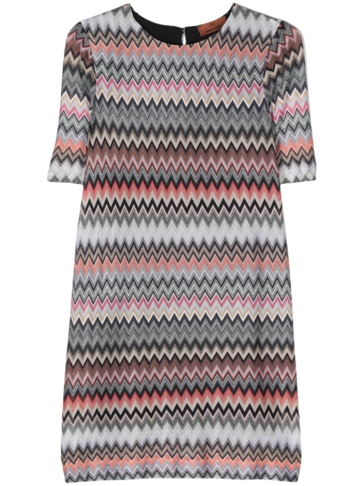 

Платье мини с узором зигзаг Missoni, красный