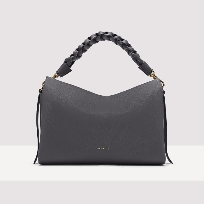 

Двусторонняя кожаная сумка через плечо Coccinelle BOHEME MEDIUM, сланец