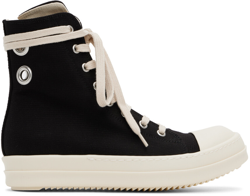 

Черные кроссовки Rick Owens Drkshdw, цвет Black/Milk/Milk