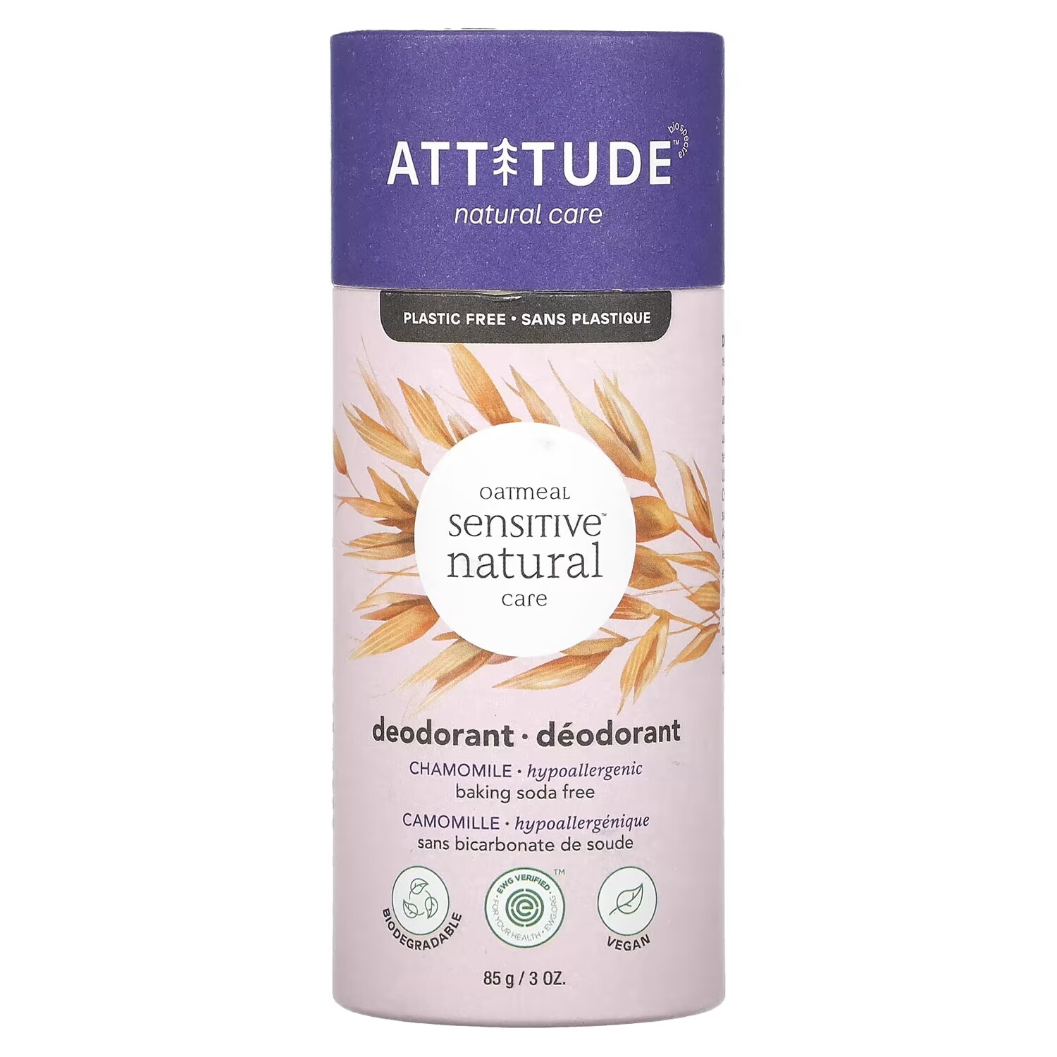 

Дезодорант ATTITUDE Oatmeal Sensitive Natural Care ромашка, 85 г
