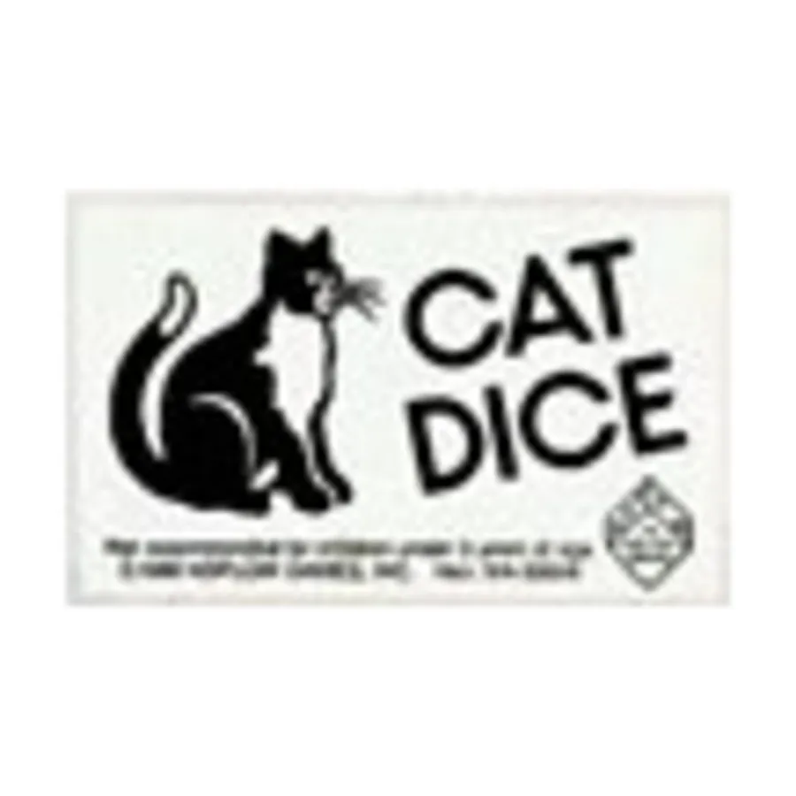 

Игральные кости «кошка» d6, 16 мм — белые с черным (5), Dice - Animal