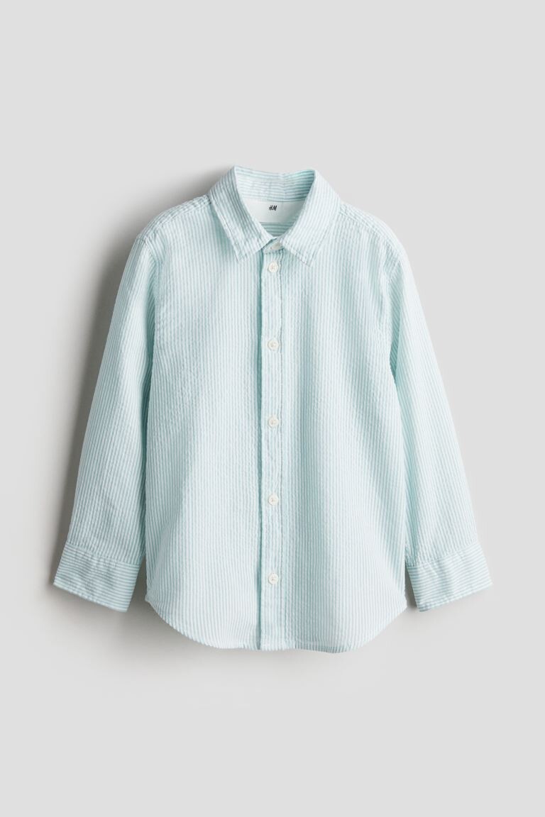 

Хлопковая рубашка с длинными рукавами H&M, зеленый