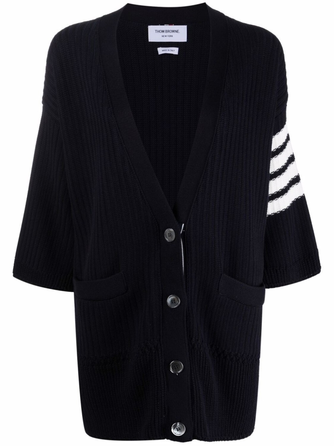 

Thom Browne кардиган с полосками 4-Bar, синий