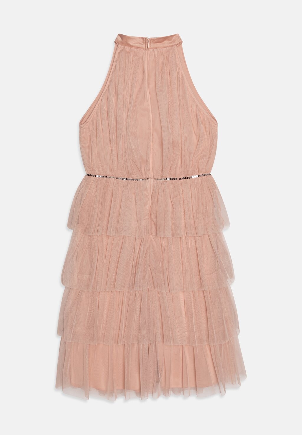 

Коктейльное платье HALTER NECK TIERED MIDI DRESS WITH SEQUIN WAIST TRIM Anaya with love, оранжевый
