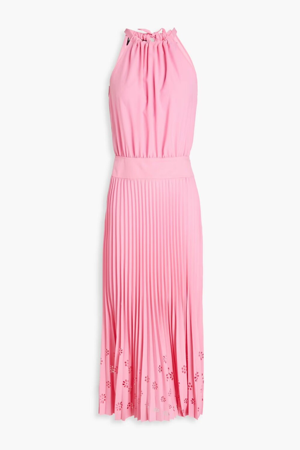 

Плиссированное платье миди из крепдешина с лазерной резкой Boutique Moschino, цвет Bubblegum