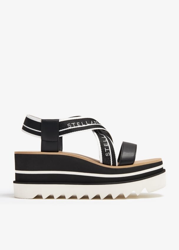 

Сандалии Stella Mccartney Sneak-Elyse Striped Platform, черный
