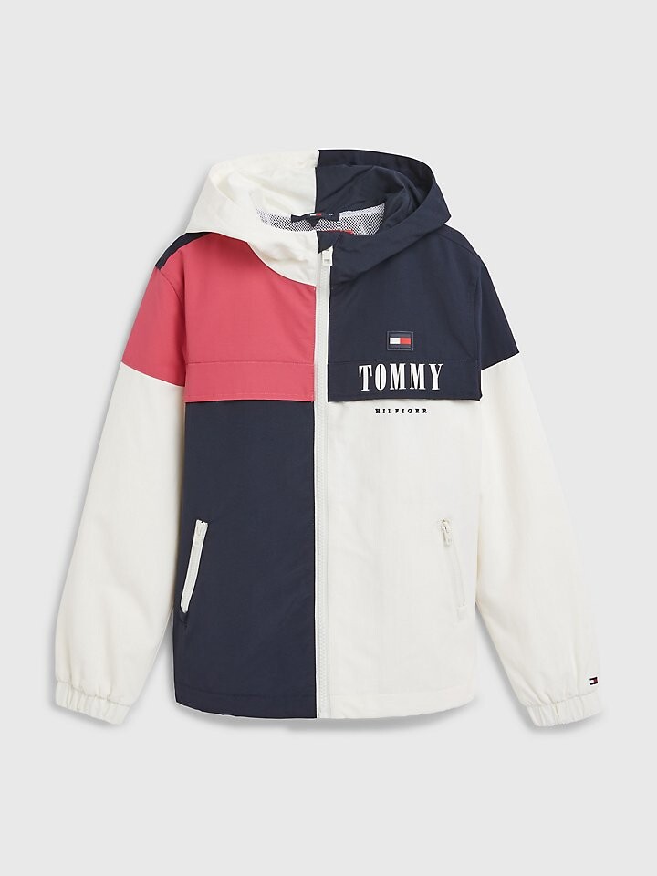 

Детская ветровка с цветными блоками и капюшоном Tommy Hilfiger