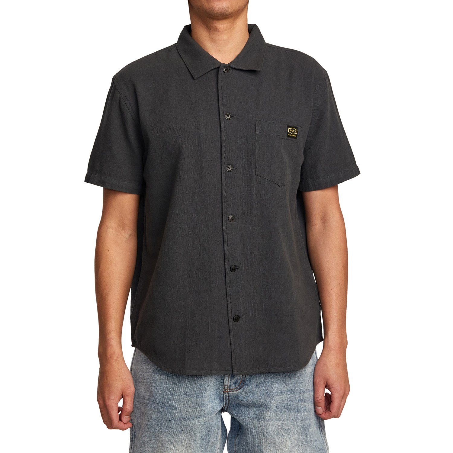 

Рубашка RVCA Day Shift Solid Short-Sleeve, цвет Garage Blue