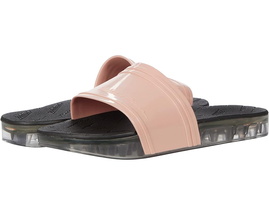 Сандалии Melissa Shoes Slide + Rider AD, цвет Pink/Black/Clear