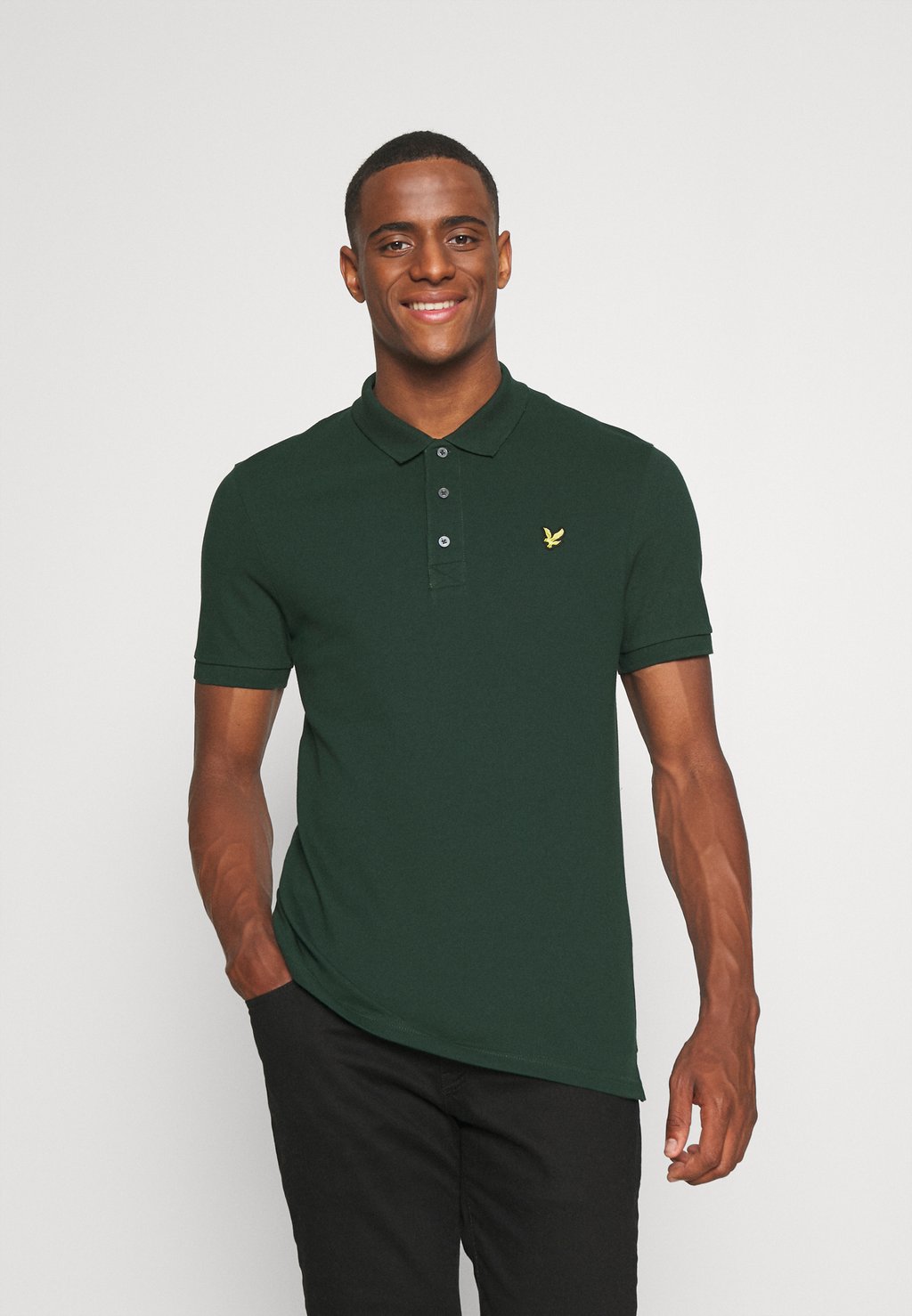 Рубашка-поло PLAIN Lyle & Scott, темно-зеленый рубашка поло plain lyle