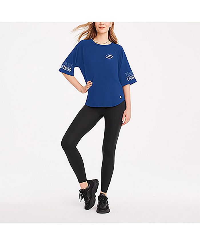 

Синяя женская футболка оверсайз Tampa Bay Lightning Diana Tri-Blend DKNY, синий