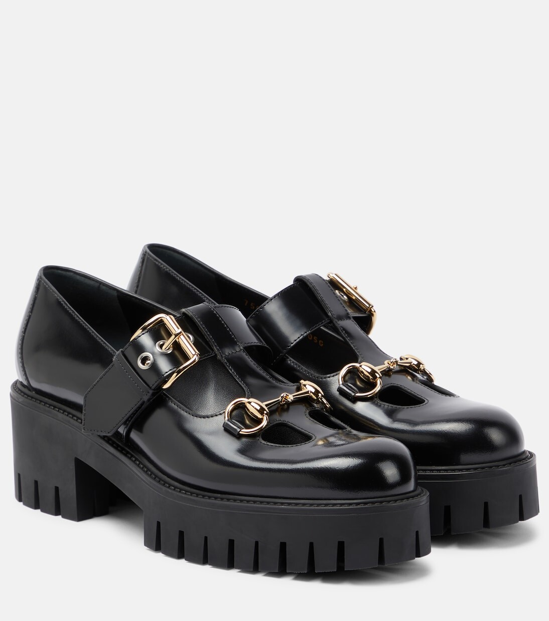 

Кожаные лоферы horsebit Gucci, черный