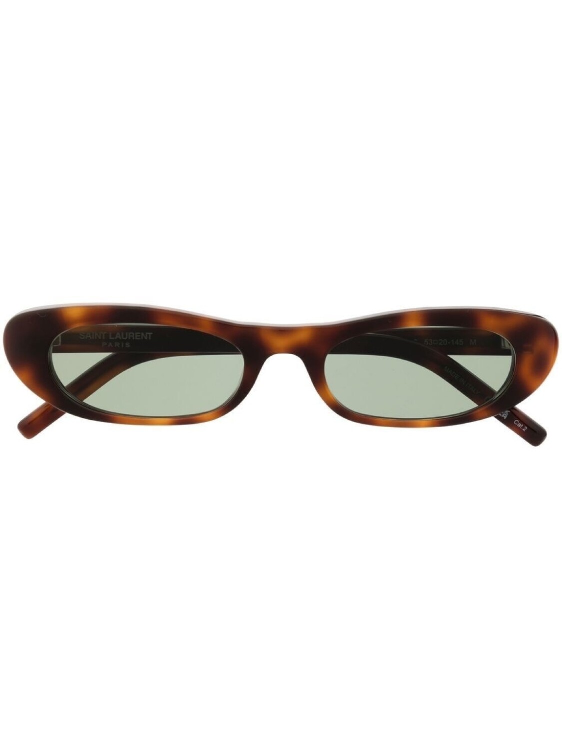 

Солнцезащитные очки в овальной оправе Saint Laurent Eyewear, коричневый