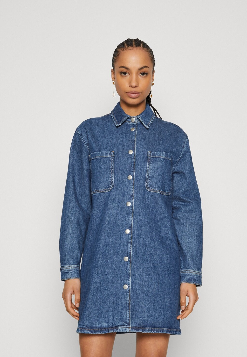 

Джинсовое платье SLFBELLA MARINE DENIM Selected Femme, цвет medium blue denim