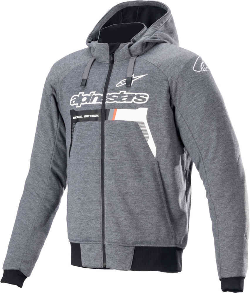 цена Мотоциклетная текстильная куртка с хромированным зажиганием Alpinestars, серый/черный/белый