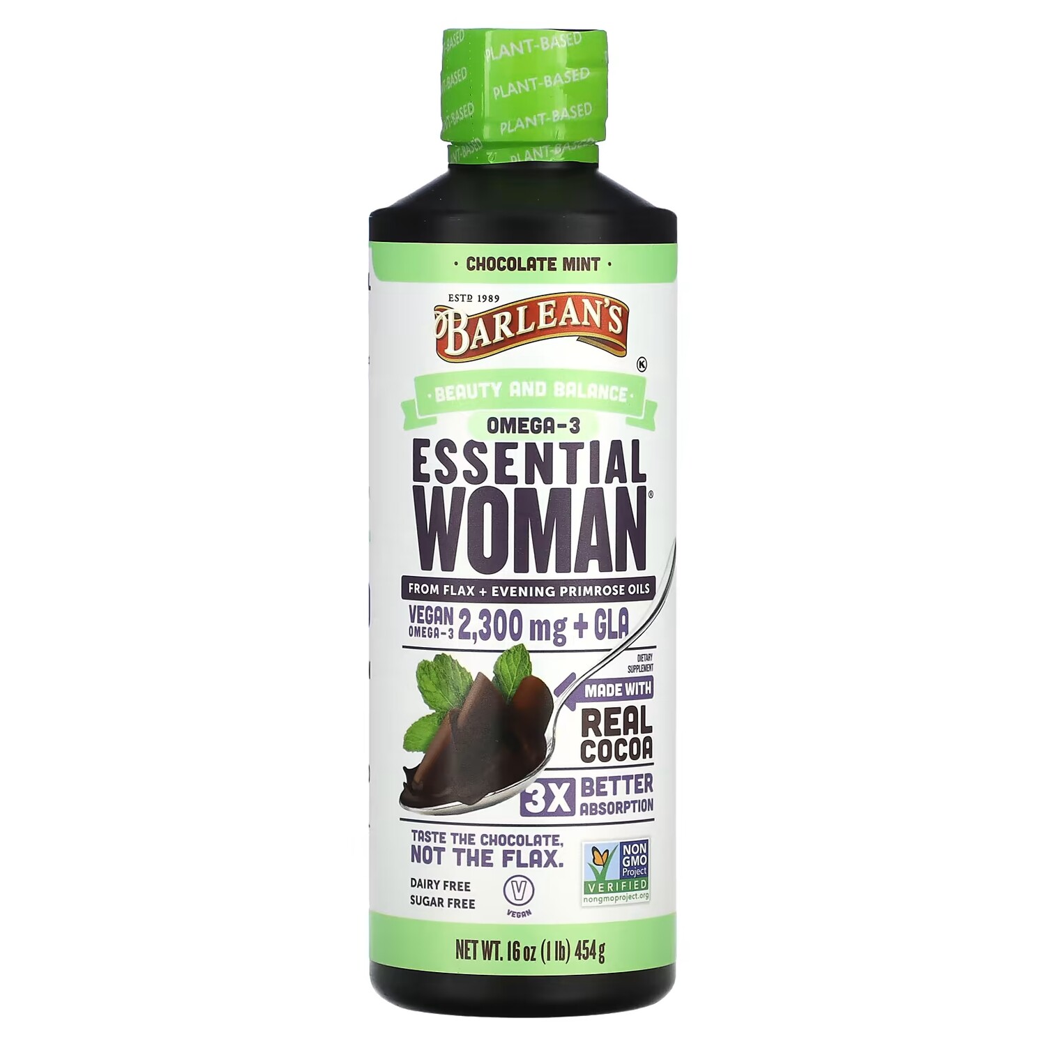 

Пищевая добавка Barlean's Omega-3 Essential Woman, шоколадная мята