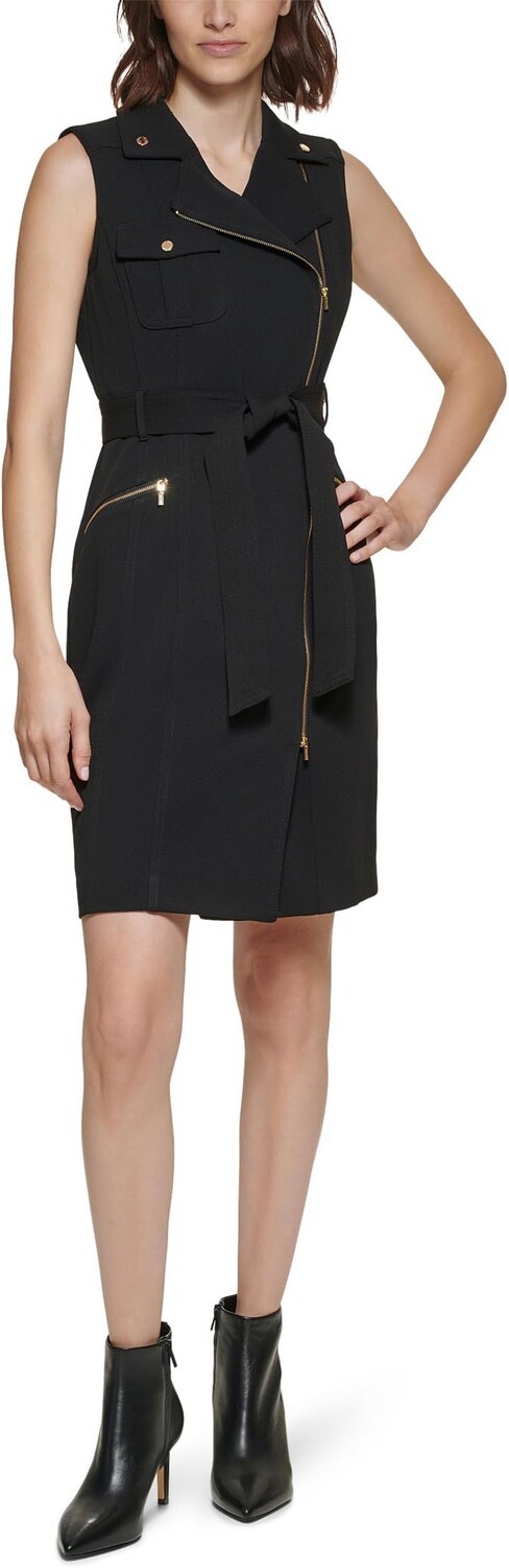 

Платье Calvin Klein Scuba Crepe Motto Dress, черный