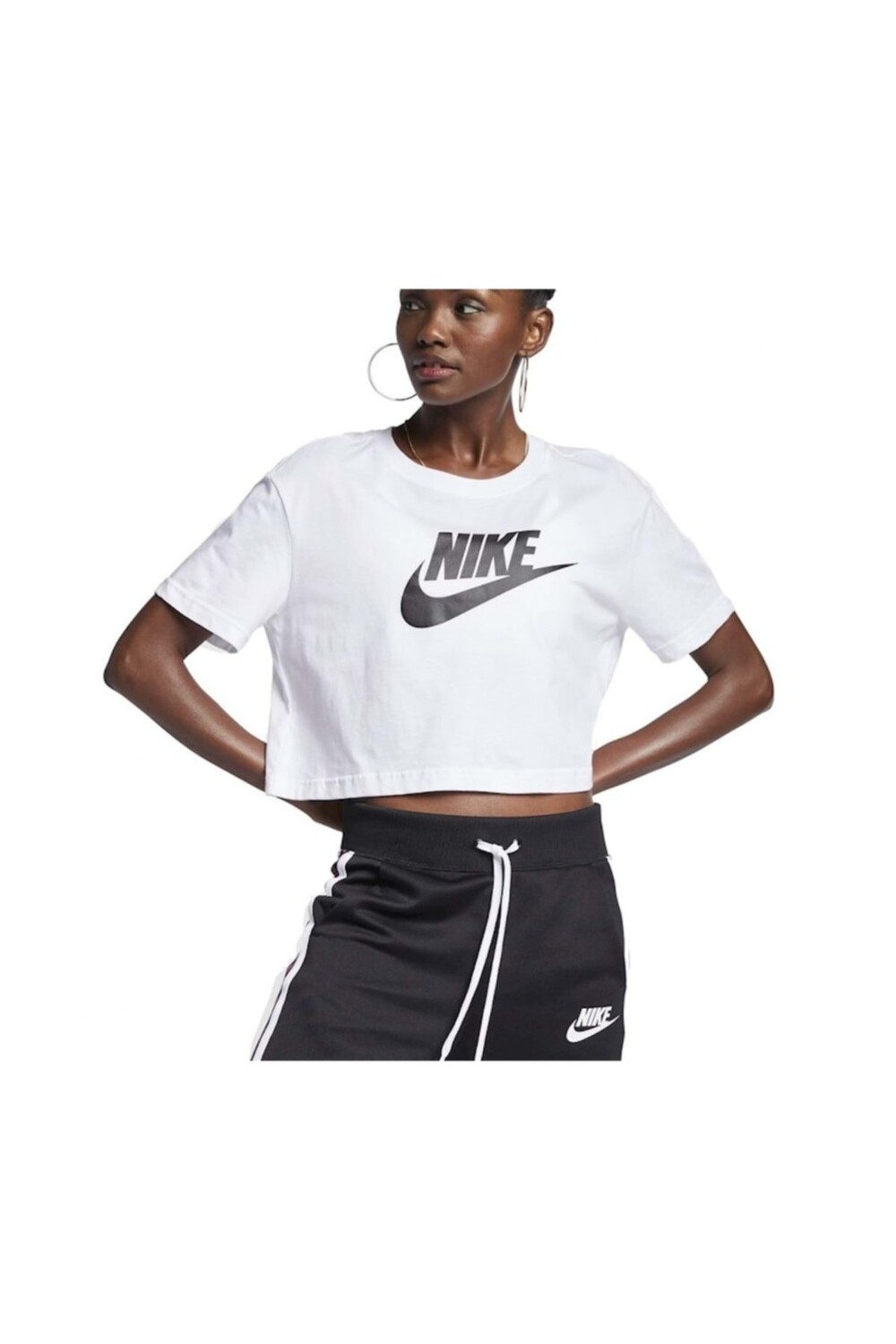 

W Nsw Tee Essntl Crp Icn Ftr Nike, белый