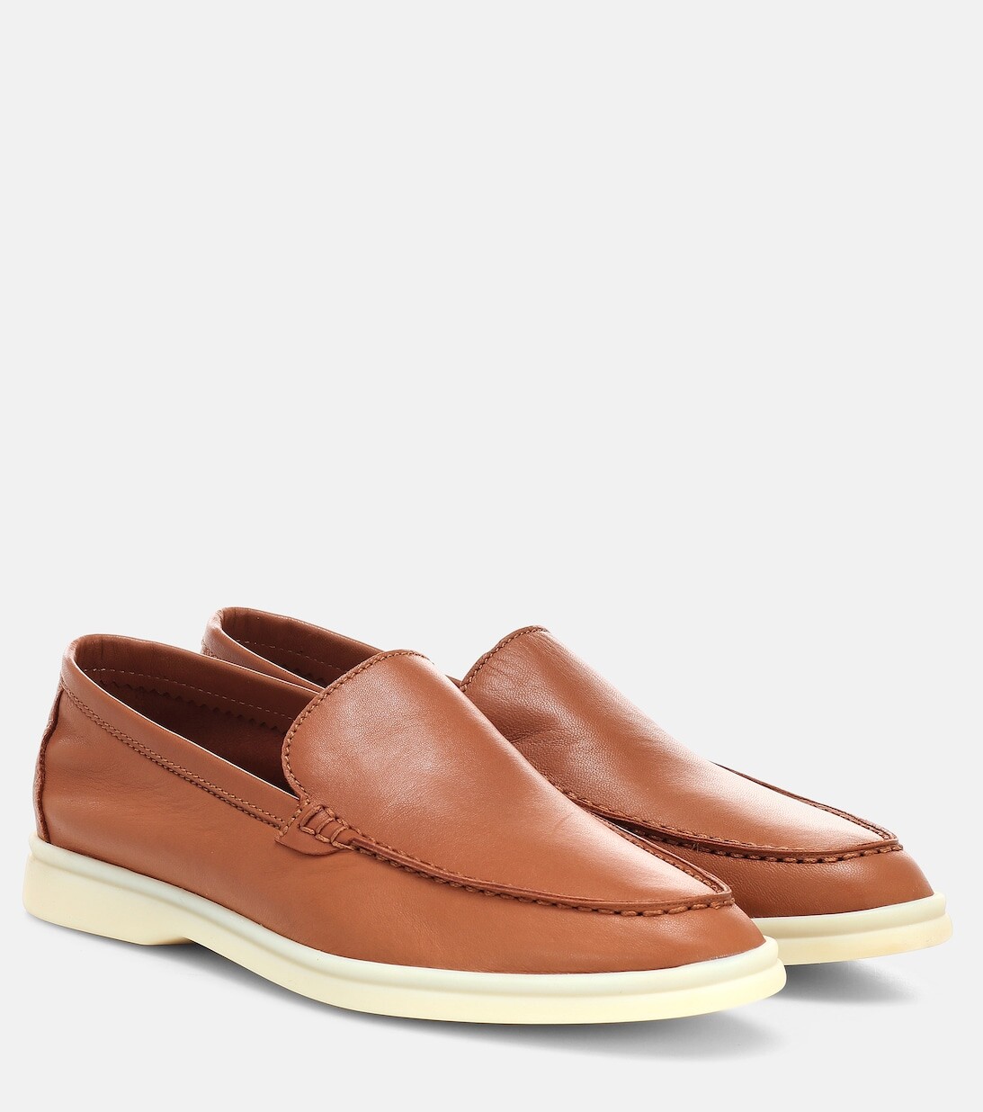 

Кожаные лоферы Summer Walk Loro Piana, коричневый