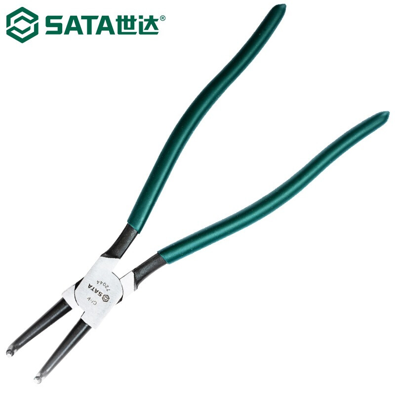 SATA 72044 Щипцы для стопорных колец Отверстие в немецком стиле с изогнутой горловиной Щипцы для внутреннего стопорного кольца Щипцы для стопорных колец многофункциональное отверстие с коленом 13 дюймов