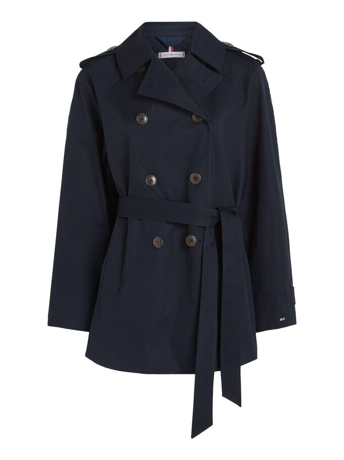 

Куртка короткий тренч из хлопка Tommy Hilfiger, синий
