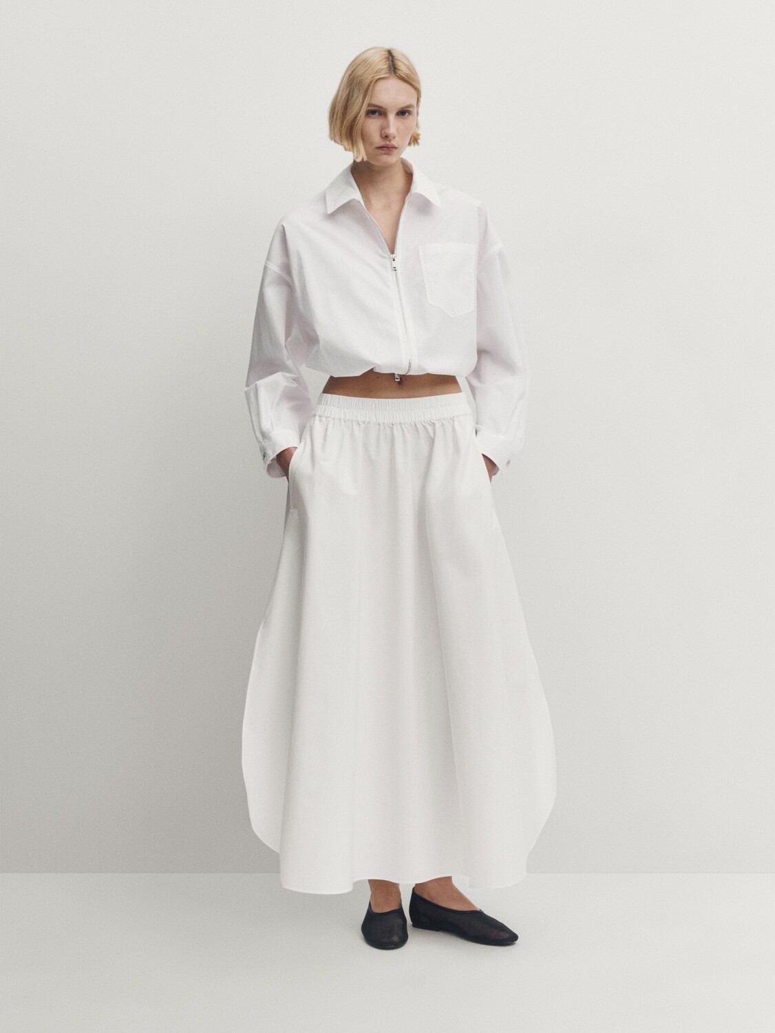 

Бумажная куртка с карманом Massimo Dutti, бежевый
