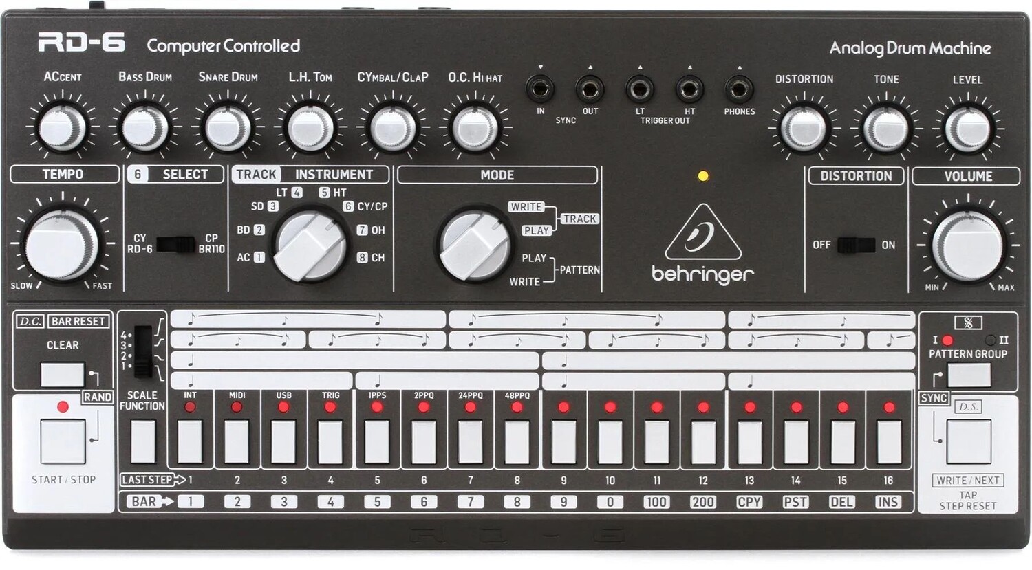 

Аналоговая драм-машина Behringer RD-6-BK — черная
