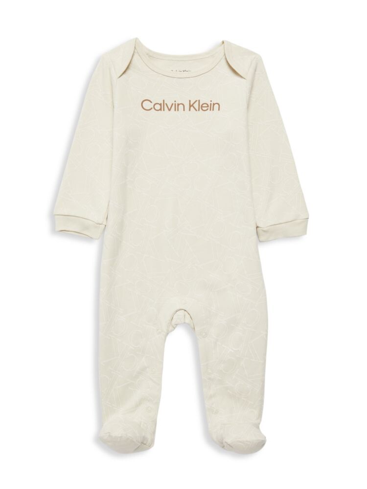 

Футболка с логотипом для маленьких мальчиков Calvin Klein, бежевый