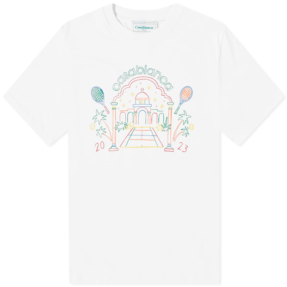 

Футболка Casablanca Rainbow Crayon Temple Temple, белый