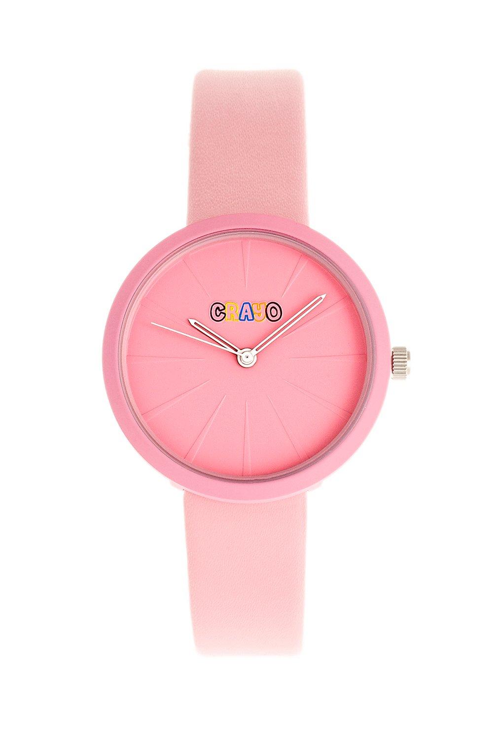 Часы унисекс с лезвием Crayo, розовый