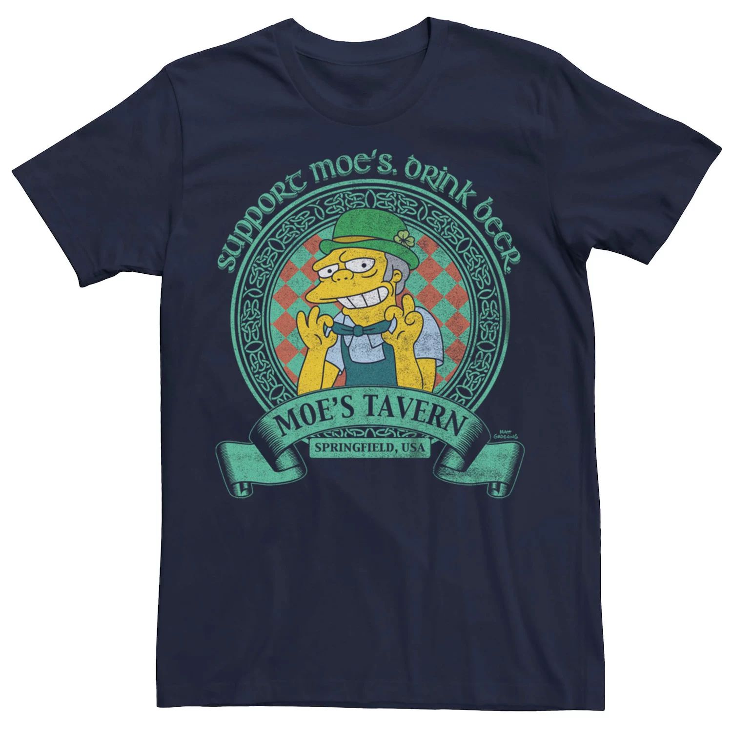 

Мужская винтажная футболка The Simpsons Moes Tavern Licensed Character